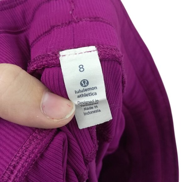 Lululemon Street To Studio Pant II Regal Plum Pull On Joggers Size 8 Striped - Picture 11 of 11
